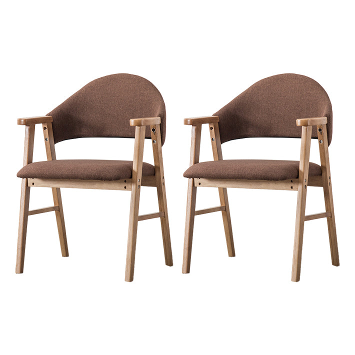 Chaise d'intérieur en bois de style moderne, chaises latérales de salle à manger à dossier ouvert de 20 pouces de large
