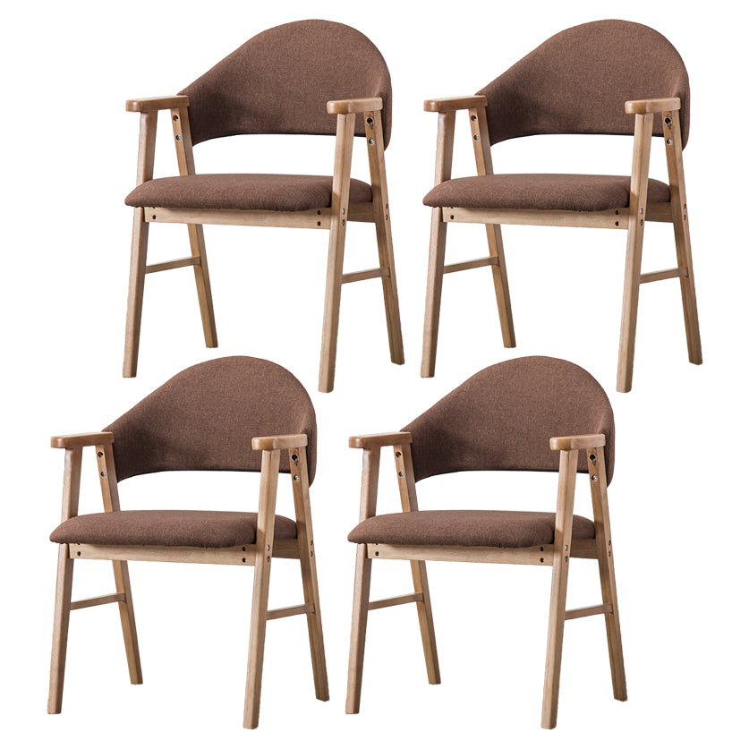 Chaise d'intérieur en bois de style moderne, chaises latérales de salle à manger à dossier ouvert de 20 pouces de large
