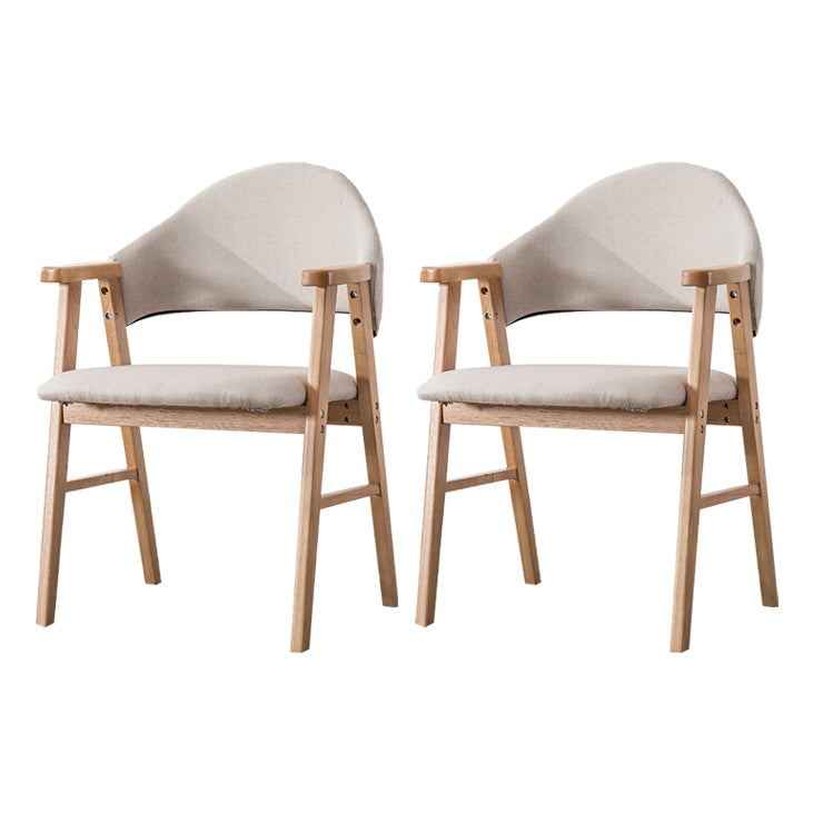 Chaise d'intérieur en bois de style moderne, chaises latérales de salle à manger à dossier ouvert de 20 pouces de large