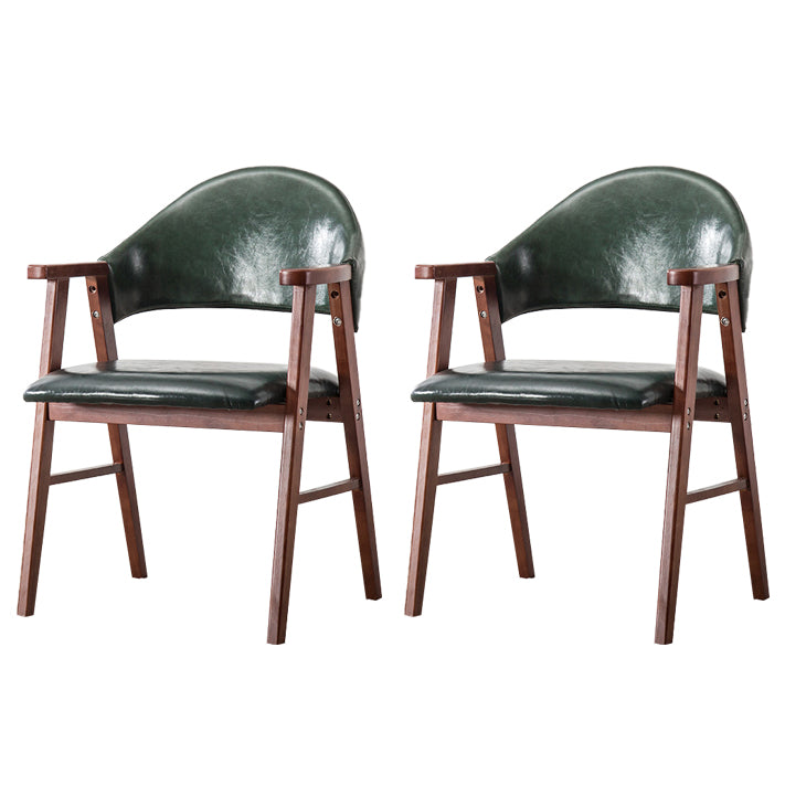 Chaise d'intérieur en bois de style moderne, chaises latérales de salle à manger à dossier ouvert de 20 pouces de large
