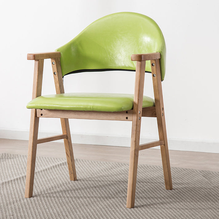 Chaise d'intérieur en bois de style moderne, chaises latérales de salle à manger à dossier ouvert de 20 pouces de large