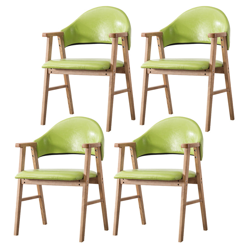 Chaise d'intérieur en bois de style moderne, chaises latérales de salle à manger à dossier ouvert de 20 pouces de large