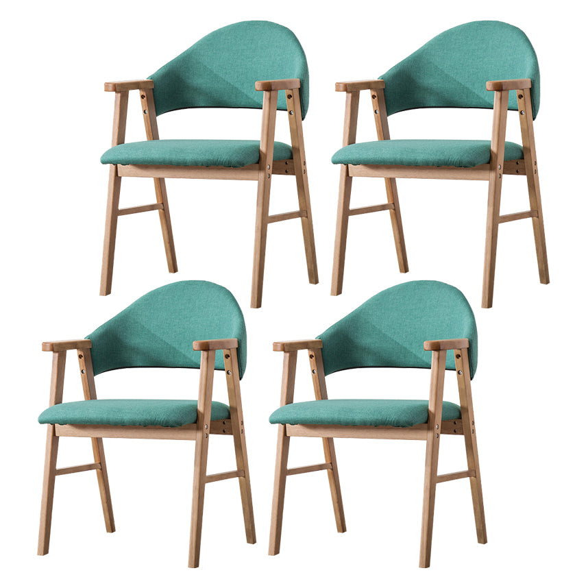 Chaise d'intérieur en bois de style moderne, chaises latérales de salle à manger à dossier ouvert de 20 pouces de large