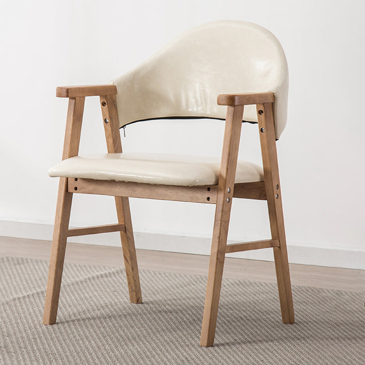 Chaise d'intérieur en bois de style moderne, chaises latérales de salle à manger à dossier ouvert de 20 pouces de large