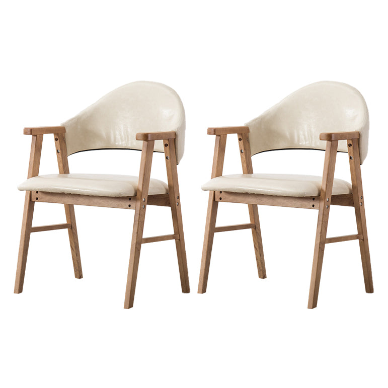 Chaise d'intérieur en bois de style moderne, chaises latérales de salle à manger à dossier ouvert de 20 pouces de large
