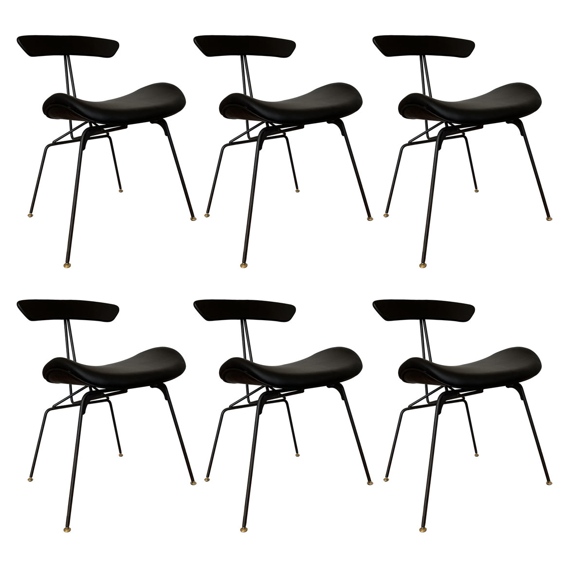 Industrial Black Opening Back Dining Side Chair Kitchen Metal Dining Side Chair