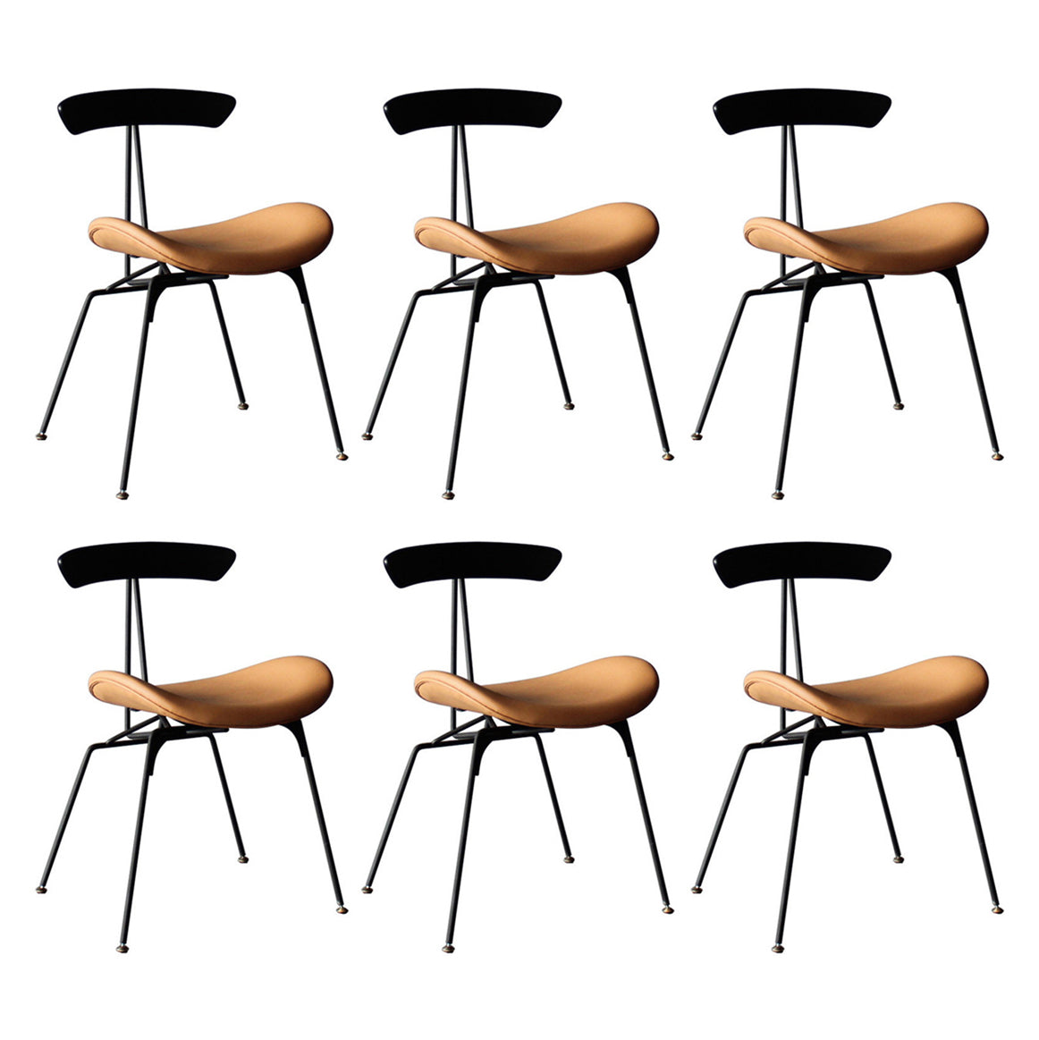 Industrial Black Opening Back Dining Side Chair Kitchen Metal Dining Side Chair