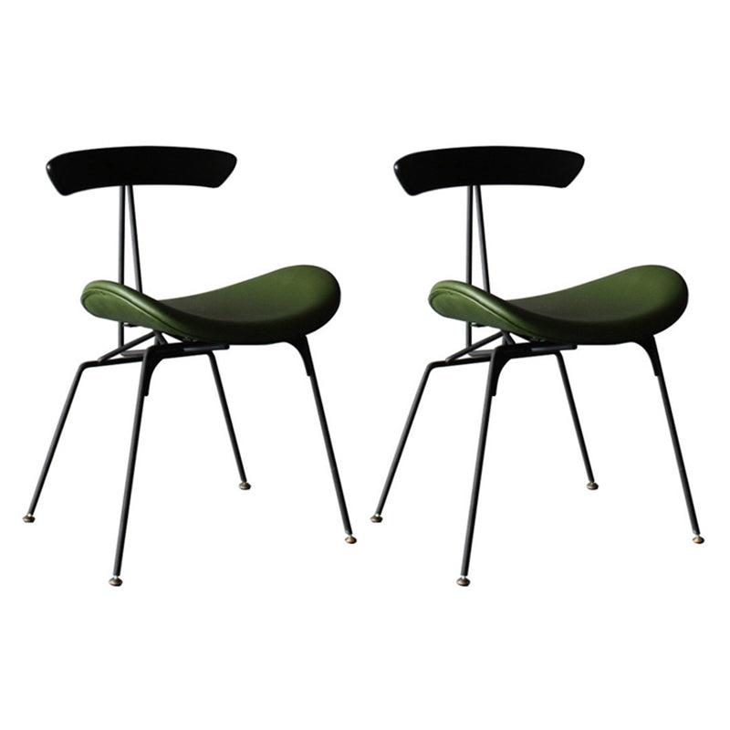 Industrial Black Opening Back Dining Side Chair Kitchen Metal Dining Side Chair