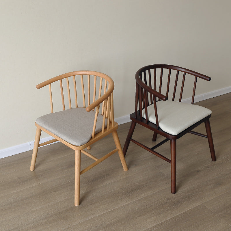 Minimalist Wooden Base Indoor Chair 21''Wide Winsor Chair with 4 Legs for Restaurant