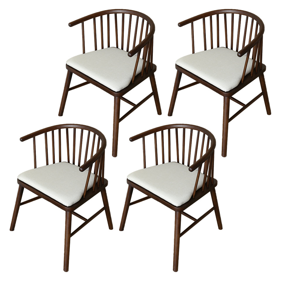Minimalist Wooden Base Indoor Chair 21''Wide Winsor Chair with 4 Legs for Restaurant