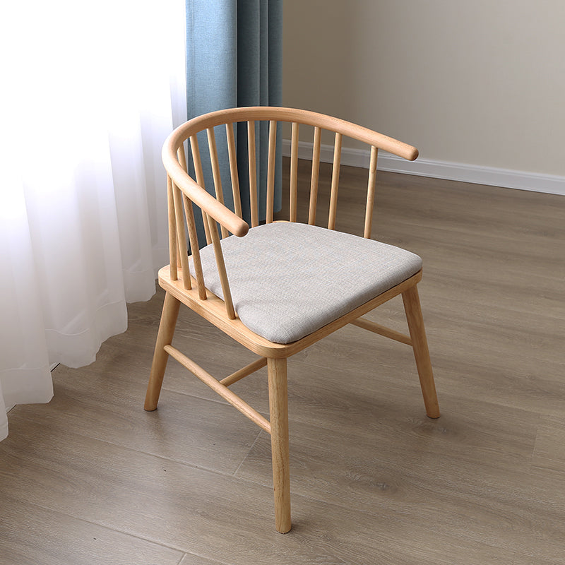 Minimalist Wooden Base Indoor Chair 21''Wide Winsor Chair with 4 Legs for Restaurant
