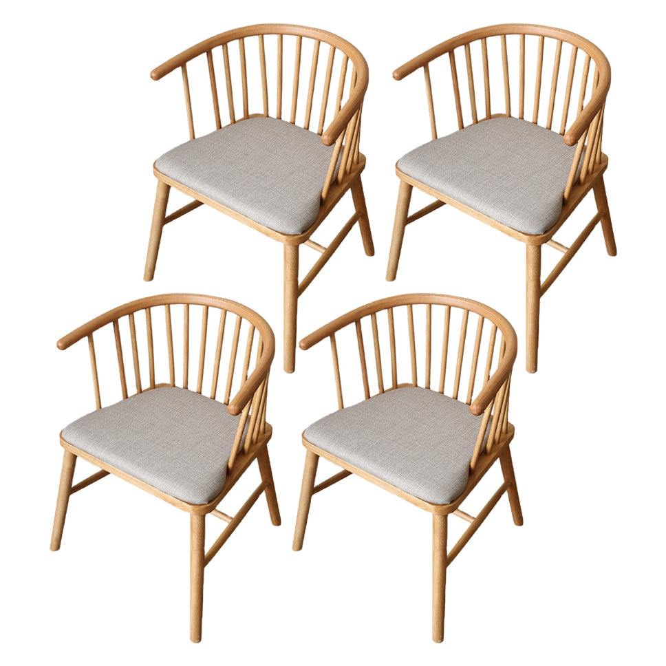 Minimalist Wooden Base Indoor Chair 21''Wide Winsor Chair with 4 Legs for Restaurant