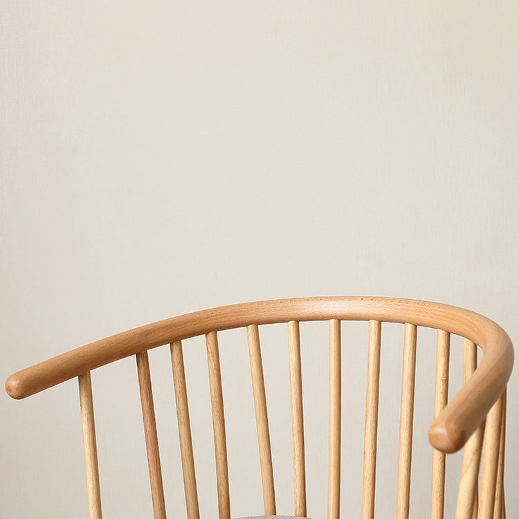 Minimalist Wooden Base Indoor Chair 21''Wide Winsor Chair with 4 Legs for Restaurant