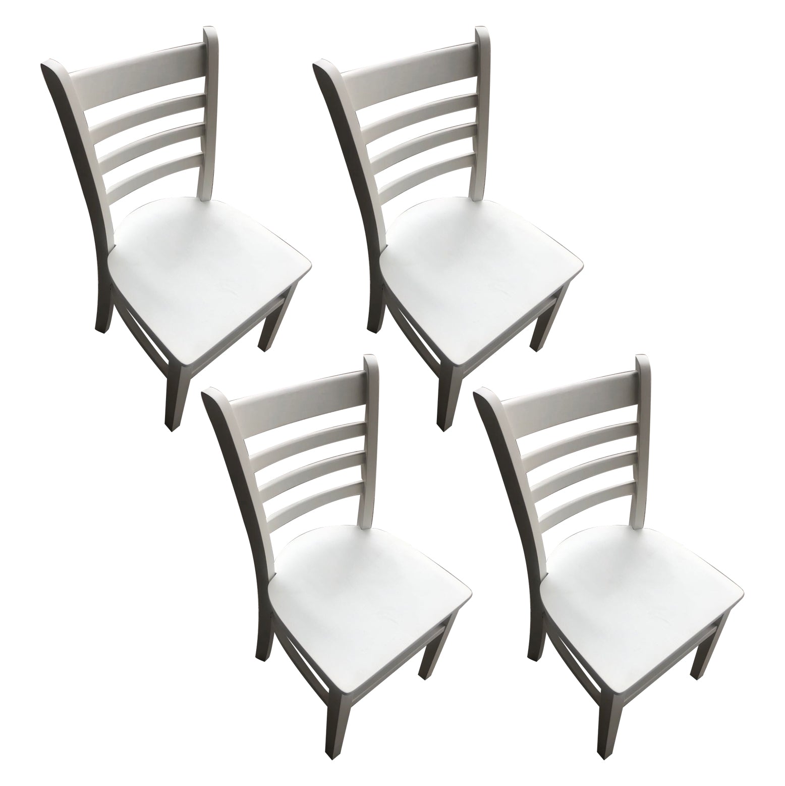 Chaise d'appoint de salle à manger traditionnelle en bois, chaise à dossier en échelle de 16,5 pouces de large pour un usage domestique