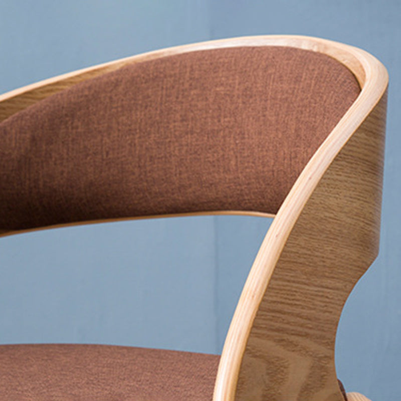Chaise de salle à manger de style contemporain, chaise latérale à dossier ouvert en bois massif de 17 pouces de large pour la maison
