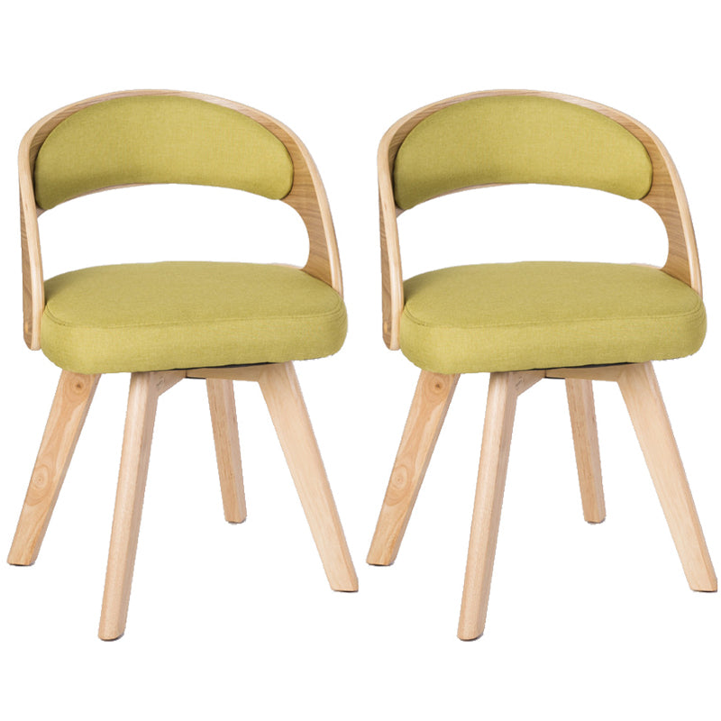 Chaise de salle à manger de style contemporain, chaise latérale à dossier ouvert en bois massif de 17 pouces de large pour la maison