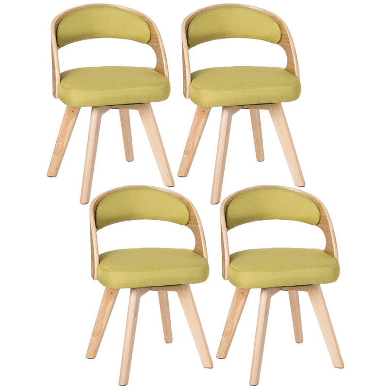Chaise de salle à manger de style contemporain, chaise latérale à dossier ouvert en bois massif de 17 pouces de large pour la maison