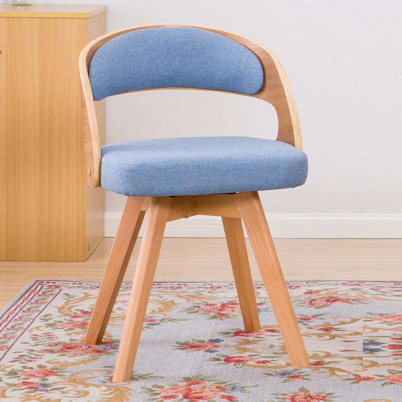Chaise de salle à manger de style contemporain, chaise latérale à dossier ouvert en bois massif de 17 pouces de large pour la maison