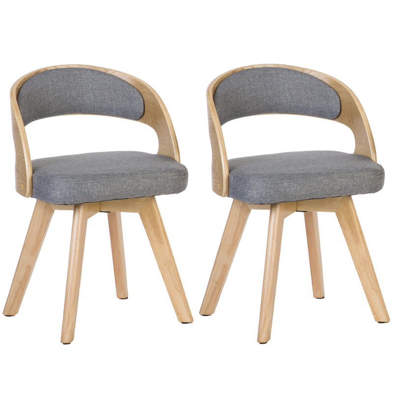 Chaise de salle à manger de style contemporain, chaise latérale à dossier ouvert en bois massif de 17 pouces de large pour la maison