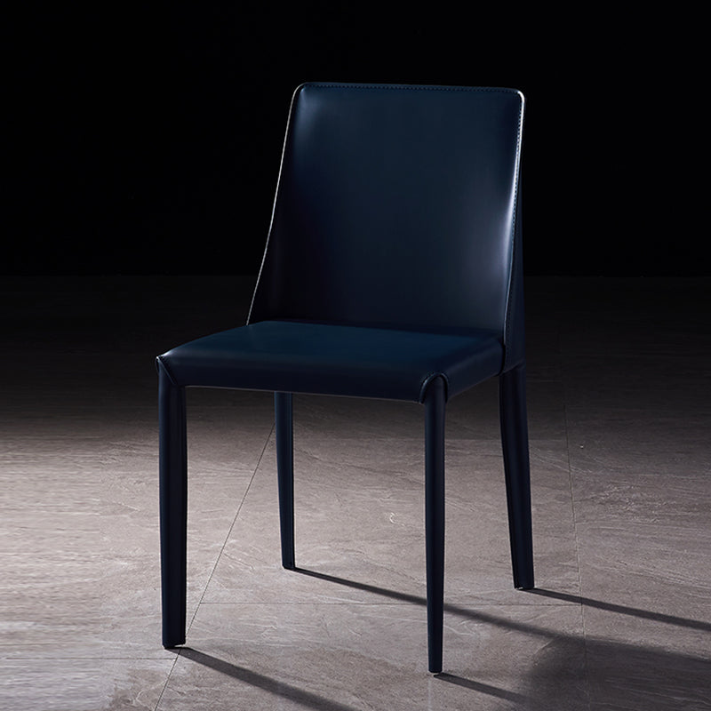 Chaises de salle à manger sans bras moderne chaise en cuir multicolore