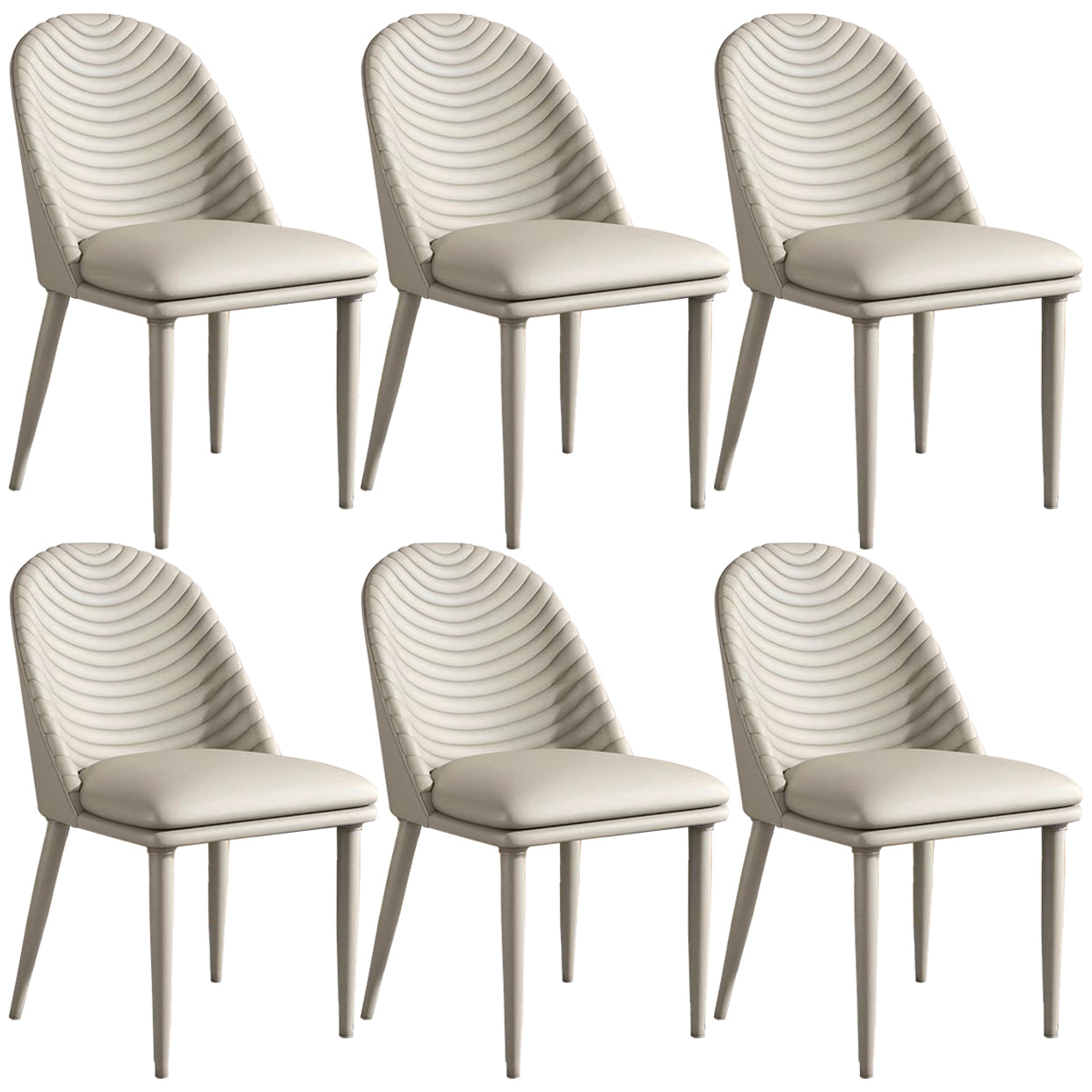 Metal Base Indoor Dining Chair 19'' Wide Parsons Leather Chair for Restaurant