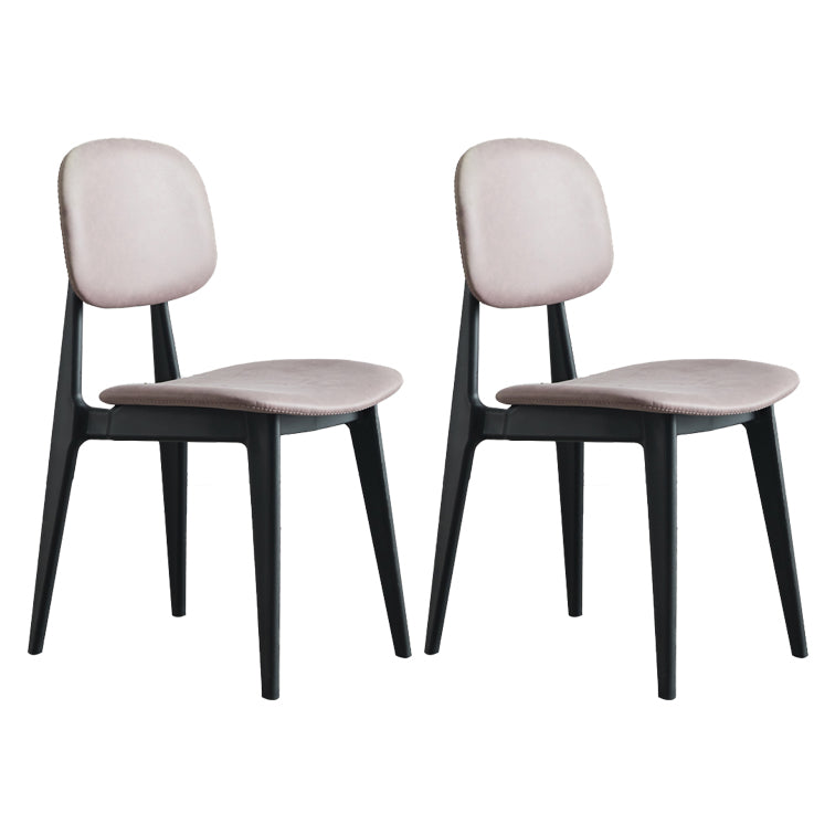 Chaises de salle à manger en plastique, chaise latérale de cuisine moderne de 16 pouces, chaise latérale arrière ouverte de large