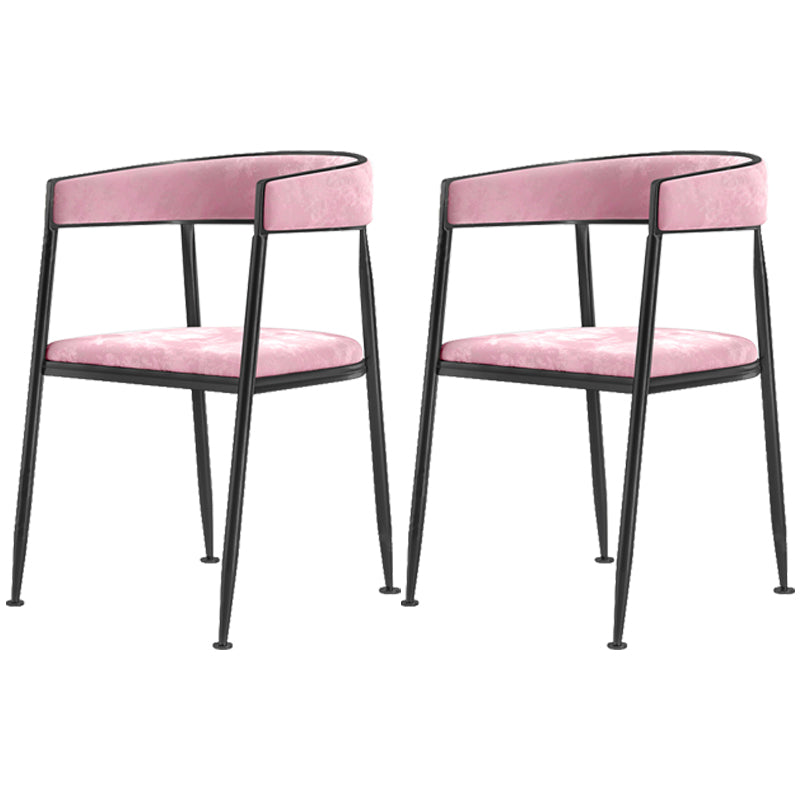 Chaise latérale de salle à manger à dossier ouvert en métal, fauteuil de salle à manger de Style Glam pour la maison