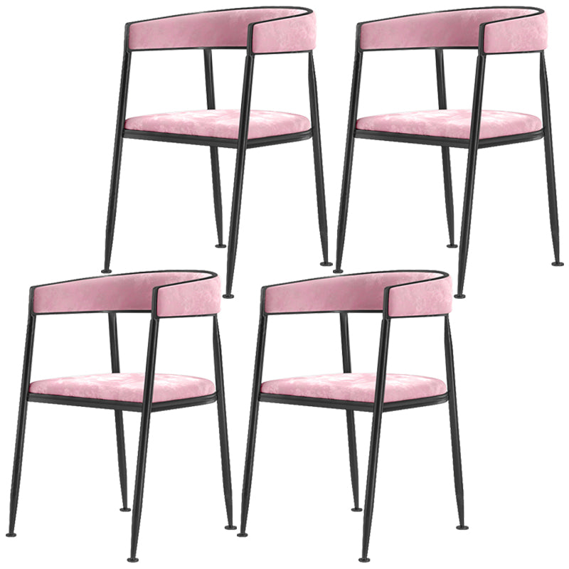 Chaise latérale de salle à manger à dossier ouvert en métal, fauteuil de salle à manger de Style Glam pour la maison