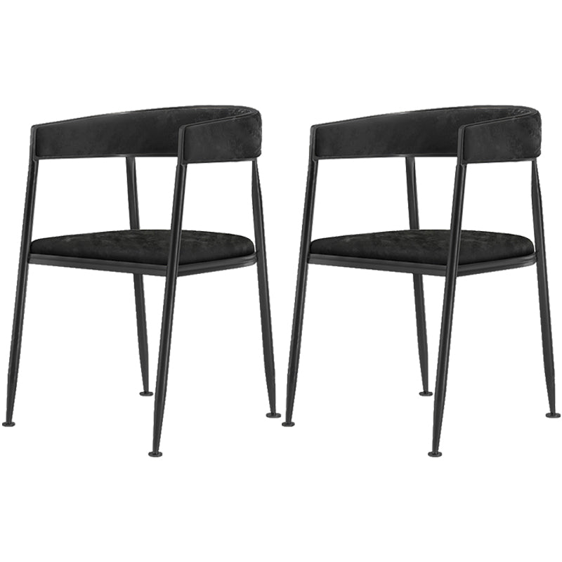 Chaise latérale de salle à manger à dossier ouvert en métal, fauteuil de salle à manger de Style Glam pour la maison