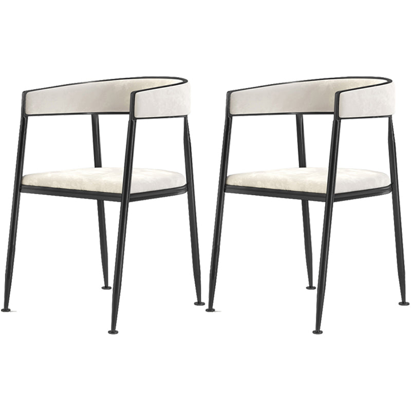 Chaise latérale de salle à manger à dossier ouvert en métal, fauteuil de salle à manger de Style Glam pour la maison
