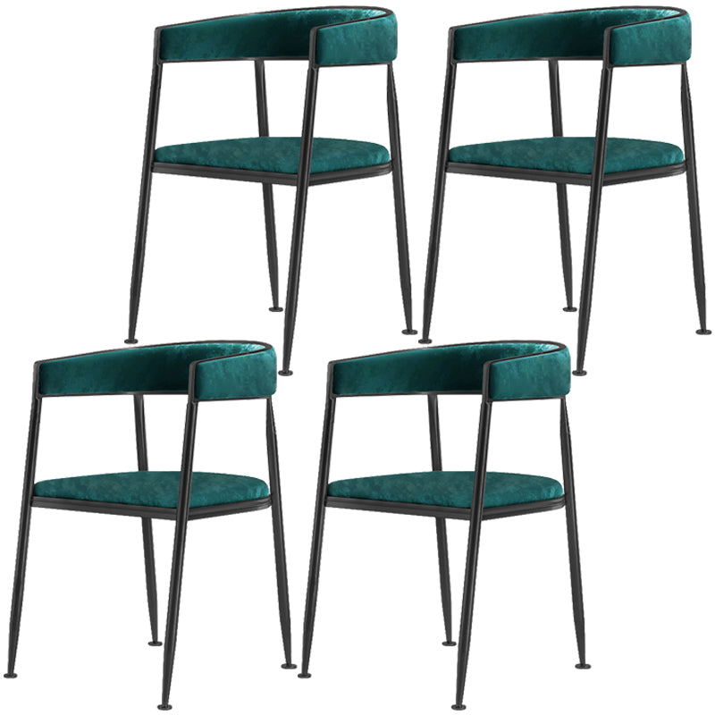 Chaise latérale de salle à manger à dossier ouvert en métal, fauteuil de salle à manger de Style Glam pour la maison