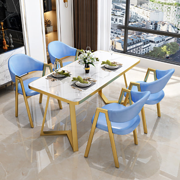 Nordic Traditional Height Sintered Stone Esstisch Rechteck Esszimmer Set für Zuhause