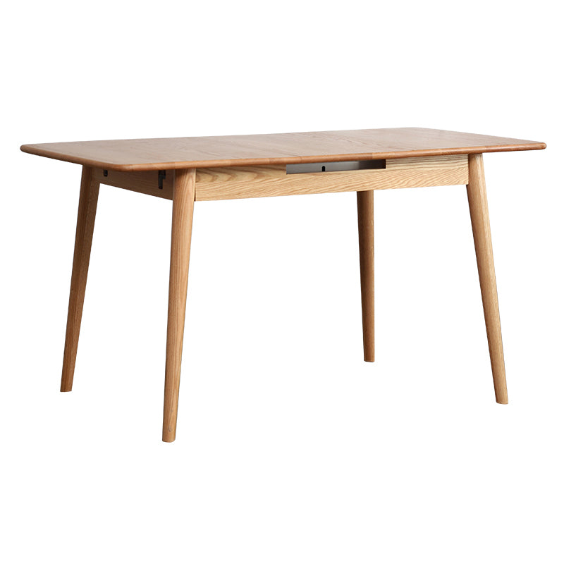 Minimalist Style Dining Table with Self-Storing¬†Leaf Solid Wood Dining Table and Chairs for Home Use