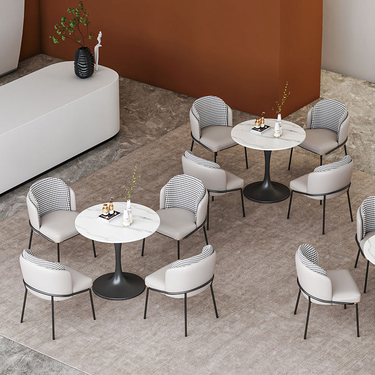 Modern Sintered Stone Dinette Set with Round Shape Table Dining Room Furniture for Dining Room