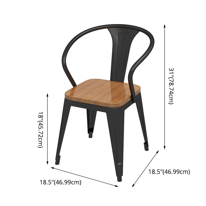 Industrial Style Solid Wood Top Dining Table with Rectangle Dinette Set with 4 Legs Table