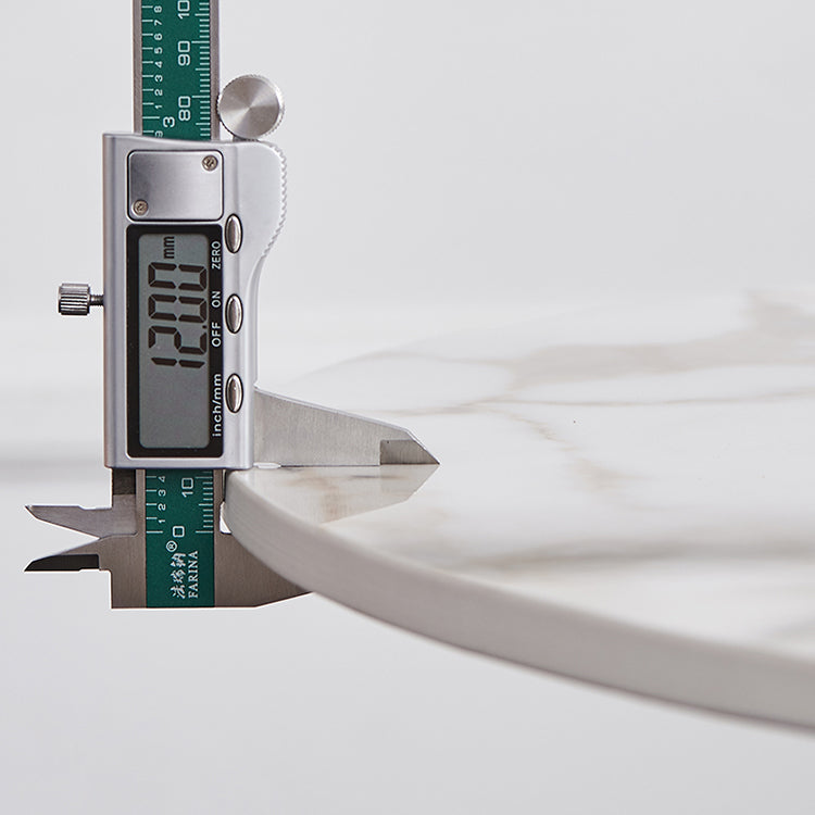 Sintered Stone Modern DiningRoomTableSet with Round Table and Pedestal Base Dinette Set