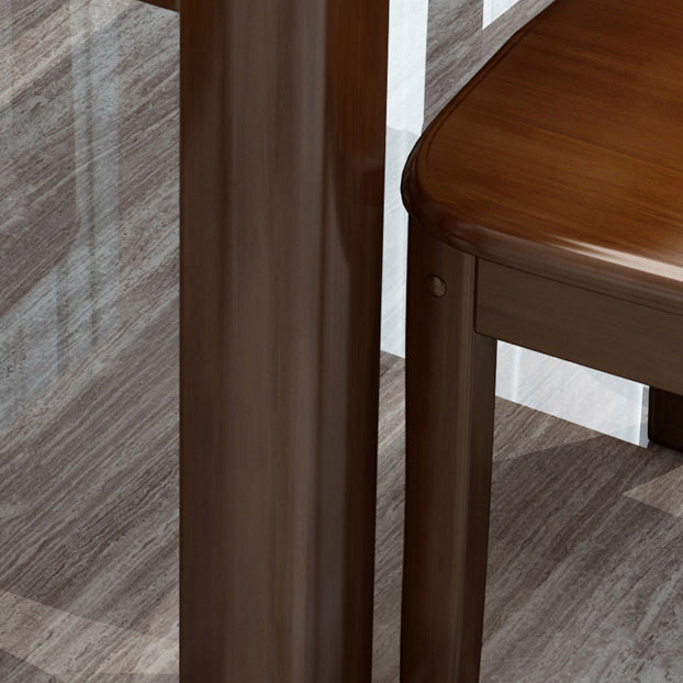 Modern Marble Rectangle Shape Dining Furniture 4 Wood Legs Table Formal for Dining Room Furniture