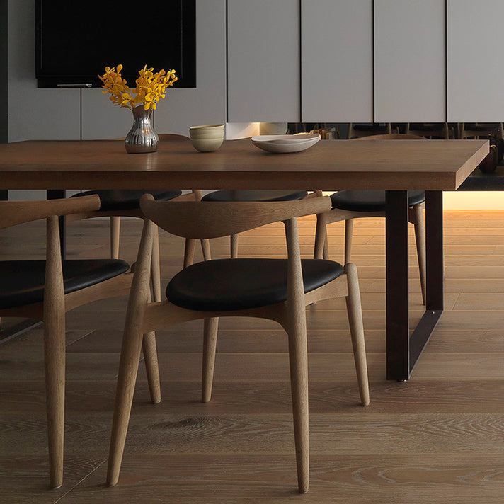 Rectangle Industrial Style DiningRoomTableSet Solid Wood Top DiningSet with 4 Legs Table