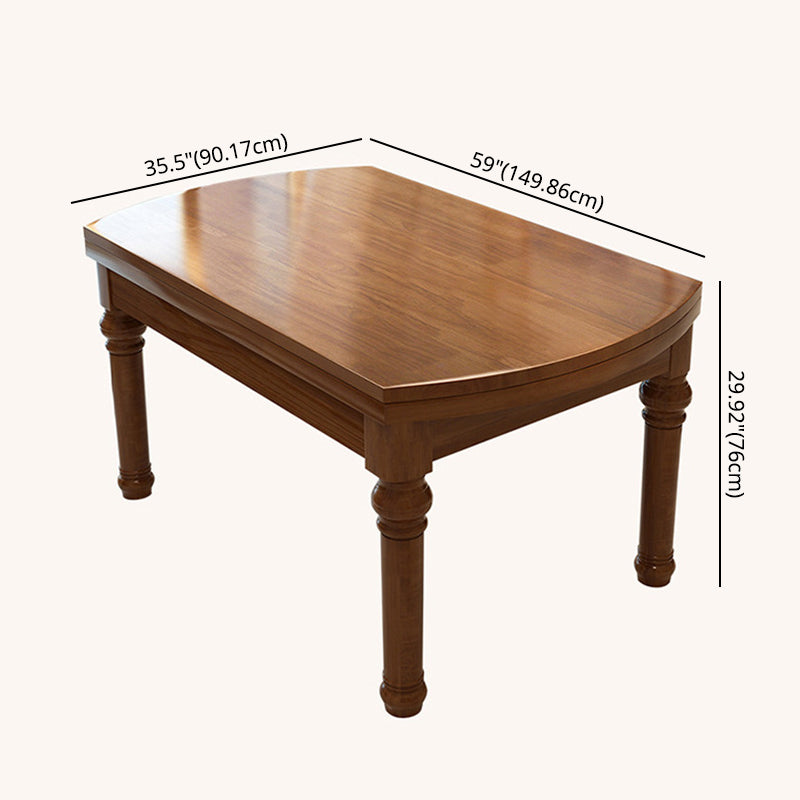 Juego de comedor de madera tradicional altura estándar con el juego de comedor superior rectangular