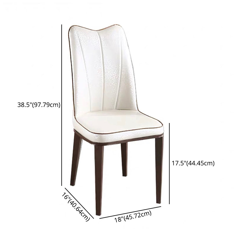 Traditional Solid Wood Top Dining Set with 4 White Solid Wood Legs for Dining Furniture