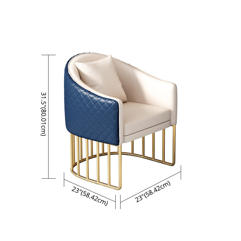 Modern Style Sintered Stone Dining Room Set with Round Table and Gold Leg Dining Table Furniture
