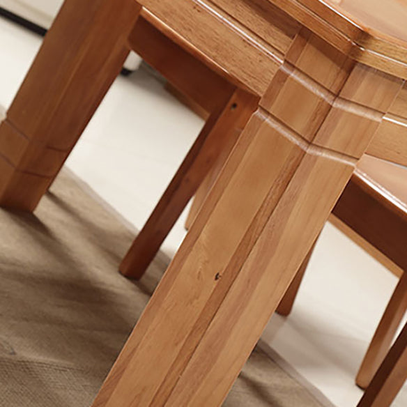 Traditional Wooden Dining Room Set with Rectangle Top and 4 Legs Base Dining Furniture