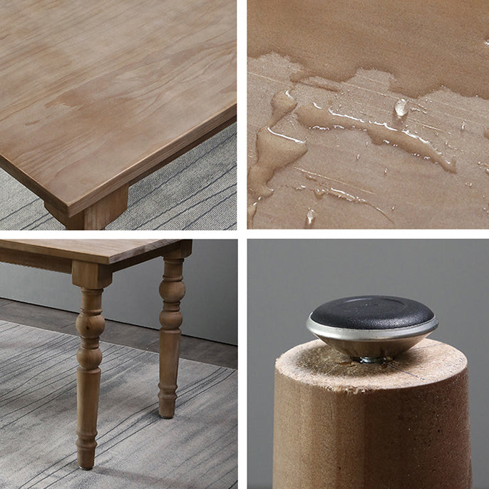 Cottage Style Solid Wood Dining Set with Traditional Height Table and 4 Legs Base