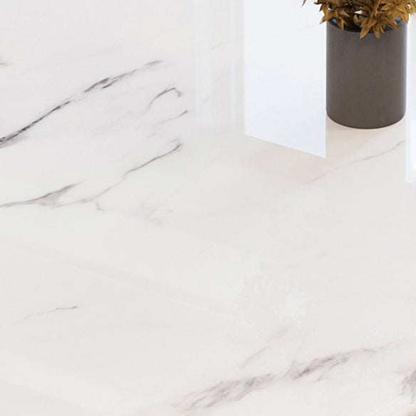 Contemporary Dining Room Set Metal Frame White Slate Rectangular Dining Table Set for Home