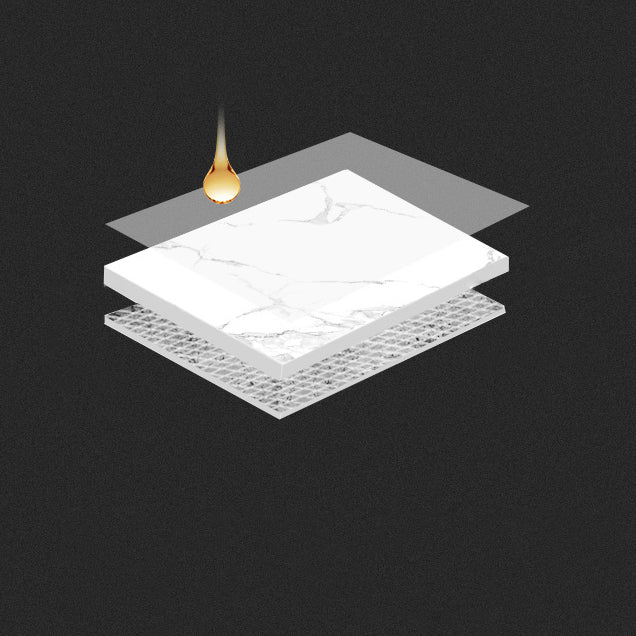 Contemporary Dining Room Set Metal Frame White Slate Rectangular Dining Table Set for Home