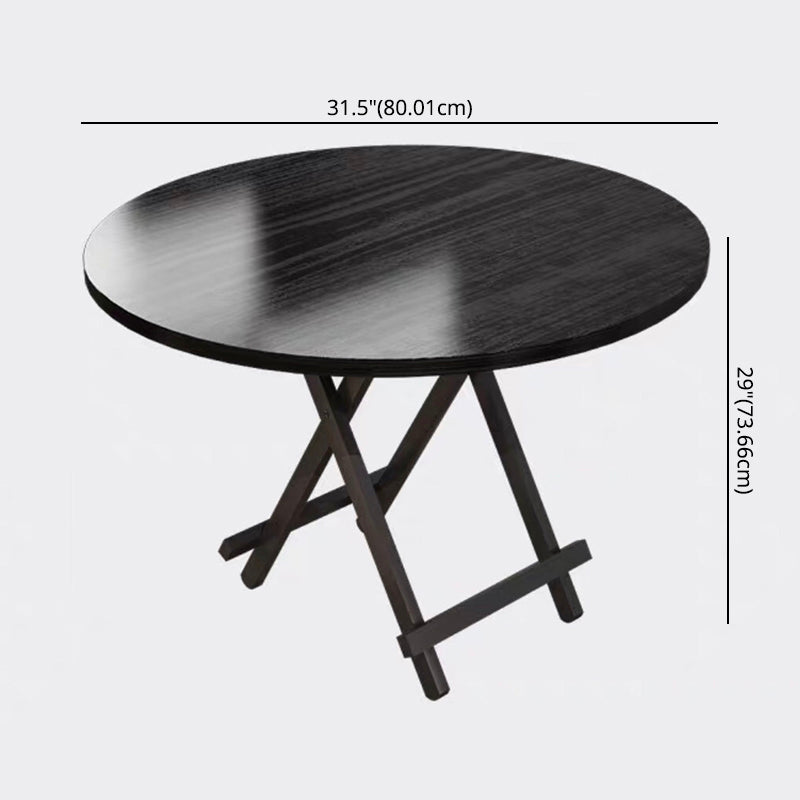 Standard Wooden Too Dining Table Set with Black Metallic Legs for Dining Furniture