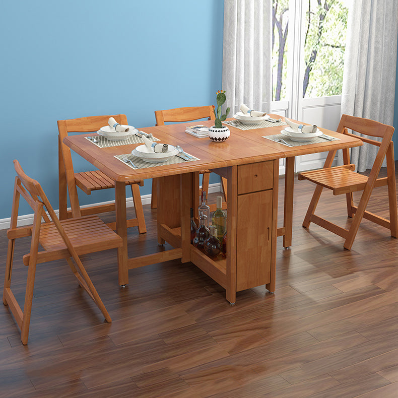 Modern Standard Height Solid Wood Dining Table Rectangle Dining Room Set For Home Use