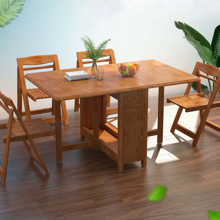Modern Standard Height Solid Wood Dining Table Rectangle Dining Room Set For Home Use