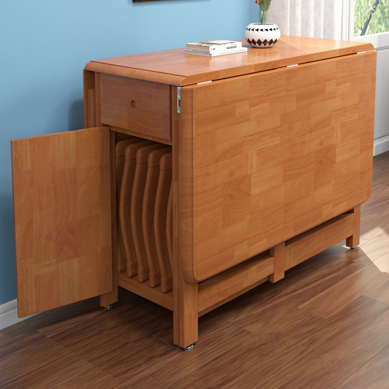 Modern Standard Height Solid Wood Dining Table Rectangle Dining Room Set For Home Use