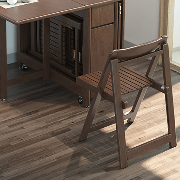 Standard Solid Wood Dining Set with Black Wood Space-Saving Design Legs for Dining Furniture